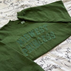 Chappell Roan Midwest Princess Green Crewneck Large